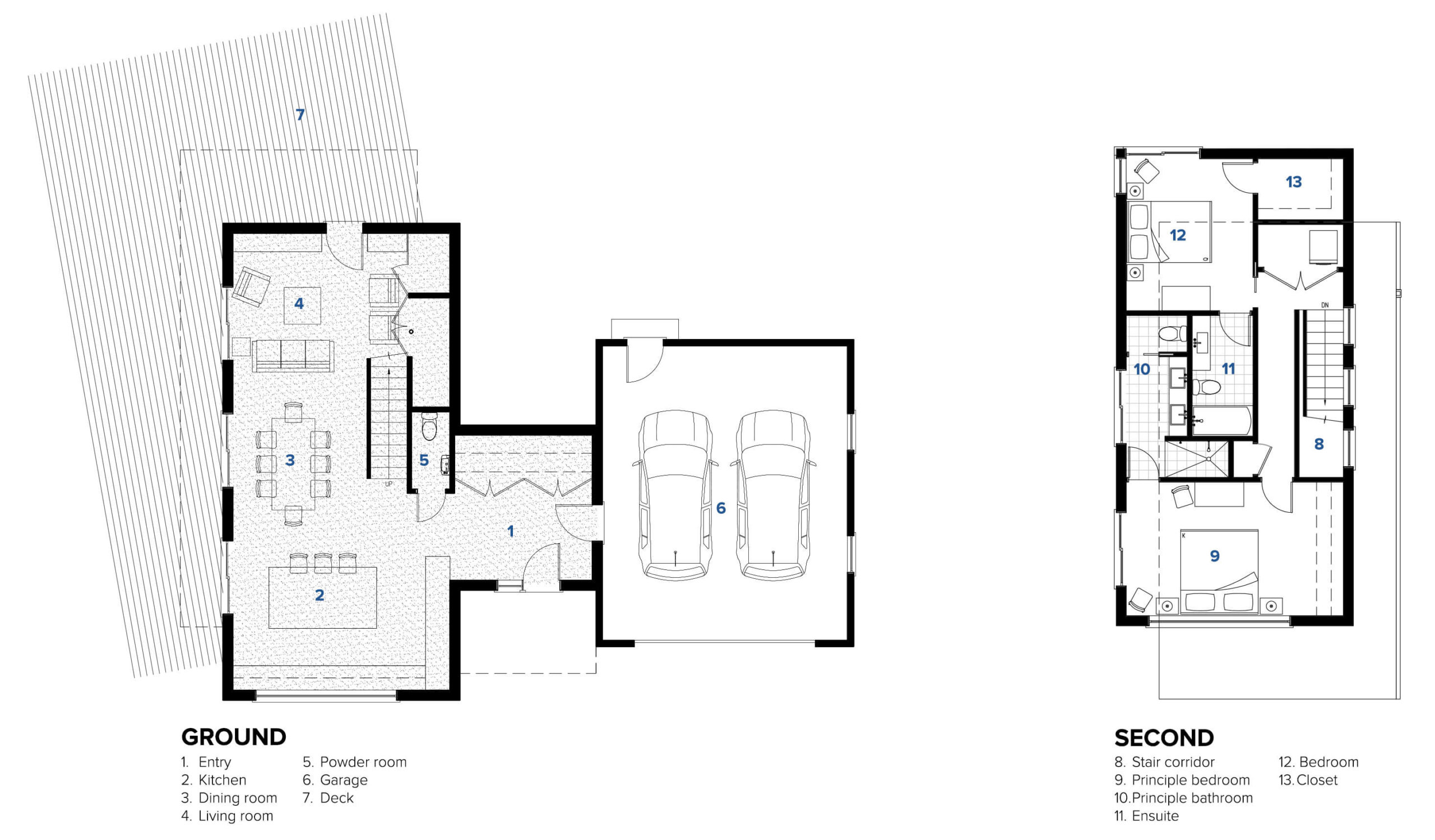 Ground and Second Floor Plan - Sustainable Residential New Build Cobourg