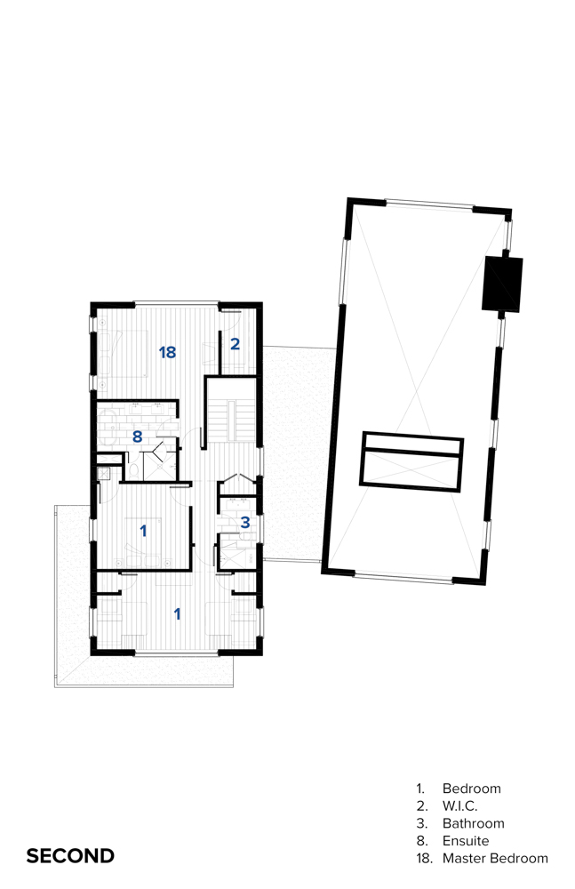 Second Floor Plan - Sustainable Residential New Build Blue Mountains