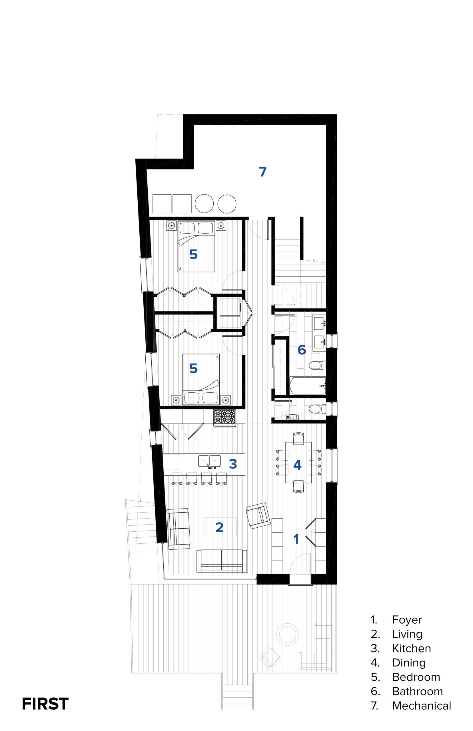 First Floor Plan - Sustainable Residential Addition Toronto